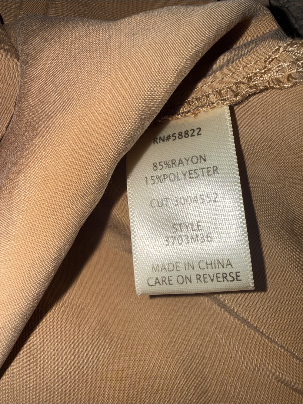 Max Studio Beige Short-Sleeve Utility Top - Picture 5 of 5